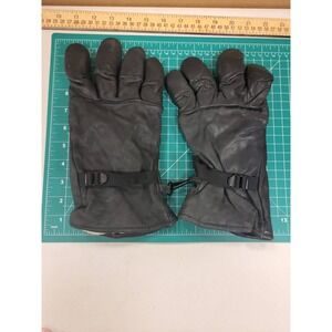 Illinois Glove Company Mens Womens Cold Wet Weather Gloves Size 4 Black Leather